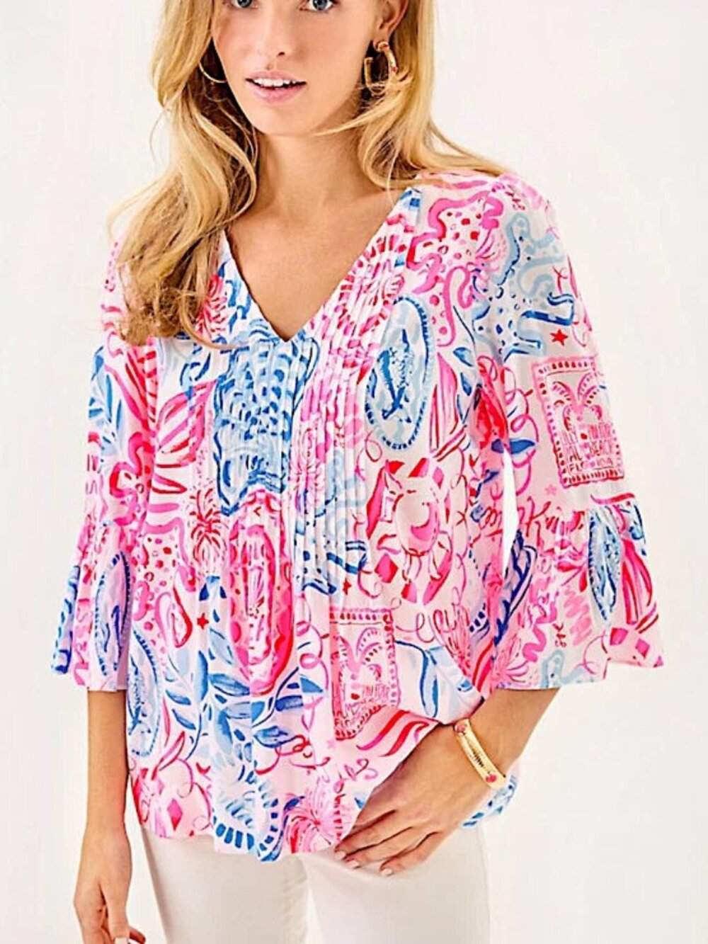 Lilly Pulitzer Danika Tunic Resort White Sun Sea Sand Women's Pullover Sz 6 NEW